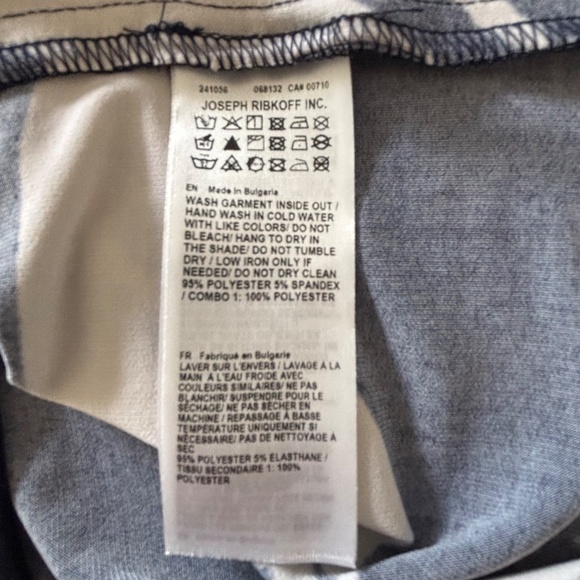 Joseph Ribkoff spring 2024 faux wrap dress with attached belt 3/4 sleeves size 6 - Picture 13 of 16